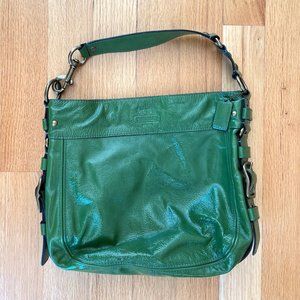 Coach Zoe 12669 Large Green Leather Hobo Bag